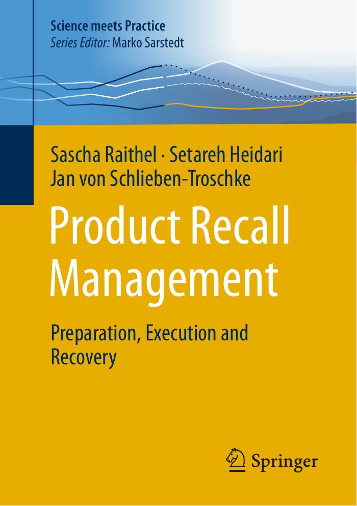 Cover of Product Recall Management: Preparation, Execution and Recovery